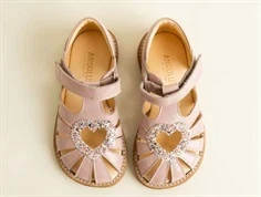 Angulus sandal rosebud med glimmerhjerte
